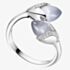 Fei Liu Magnolia Silver Double Grey Stone Ring MAG-925R-002-CEGY 