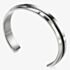 Fred Bennett Stainless Steel Black PVD Stripe Open Cuff B3393