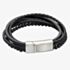 Fred Bennett Reborn Recycled Leather & Lava Beads Multi Row Bracelet B5318