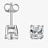 Fred Bennett Mens Silver Crystal Stud Earrings E2657C