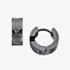 Fred Bennett Stainless Steel Gunmetal Chevron Hoop Earrings E6396