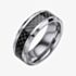 Fred Bennett Tungsten & Black Fibre Stripe Ring R3885