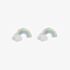 D For Diamond Silver Enamel Rainbow Stud Earrings E6157