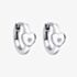 D For Diamond Silver Heart Hoop Earrings E6394