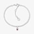Tommy Hilfiger Stainless Steel Cubic Zirconia Logo Charm Tennis Bracelet 2781092