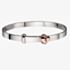 Little Star Fleur Silver & Rose Gold Plated Heart Baby Bangle LSB0212