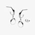 Kit Heath Coast Pebbles Semi Hoop Stud Drop Earrings 60187RP