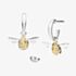 Kit Heath Blossom Flyte Honey Bee Semi Hoop Drop Earrings 60338GRP