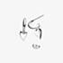 Kit Heath Desire Kiss Blush Mini Heart Hoop Drop Earrings 60BKRG