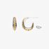 Kit Heath Marina Rope Band Semi Hoop Stud Earrings 61065GRP