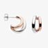 Kit Heath Bevel Cirque Link Blush Twin Hoop Earrings 61886RRP