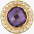 Story Gold Plated Clear Purple Cubic Zirconia Button Charm 5208888