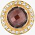 Story Silver Gold Plated Clear Cubic Zirconia Round Smoky Quartz Charm 5408891