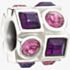 Chamilia Pink and Purple Circle and Square Crystal Bead 2083-0404