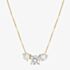 Nomination Colour Wave Yellow Gold Sterling Silver Three White Stone Necklace 149820/012