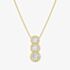 Nomination Seidivina Gold Plated Three Cubic Zirconia Round Cluster Pendant Necklace 241403/012