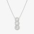 Nomination Seidivina White Rhodium Three Cubic Zirconia Round Cluster Pendant Necklace 241403/010