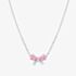 Nomination Shine Me Up Silver Pink & White Cubic Zirconia Bow Necklace 241902/009