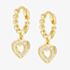 Nomination Lovecloud Gold Tone Plated Bead Hoop Heart Earrings 240507/008