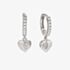 Nomination Petit Sparkle Silver Heart Huggie Hoop Earrings 242305/004