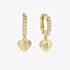 Nomination Petit Sparkle Gold Heart Huggie Hoop Earrings 242305/006