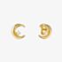 Nomination Dreams Beats Gold Tone Cubic Zirconia Moon Stud Earrings 242603/024