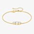 Nomination Colour Wave Yellow Gold White Three Stone Bracelet 149816/012
