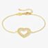 Nomination Lovecloud Gold Tone Plated Stone Set Heart Bracelet 240502/008