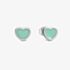 Nomination Emosfere Silver Tone Mint Enamel Heart Stud Earrings 134208/002