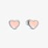 Nomination Emosfere Silver Tone Pink Enamel Heart Stud Earrings 134208/006