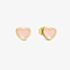 Nomination Emosfere Gold Tone Pink Enamel Heart Stud Earrings 134218/006