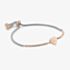 Nomination Milleluci Rose Gold Finish Pave Heart Toggle Half Bangle 028005/022