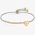 Nomination Milleluci Two-Tone Cubic Zirconia Heart Toggle Bracelet 028009/022