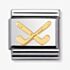 Nomination CLASSIC Gold Sports Collection Hockey Clubs Charm 030106/07