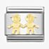 Nomination CLASSIC Composable Yellow Gold Double Brothers Charm 030162/68