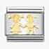 Nomination CLASSIC Composable Yellow Gold Brother & Sister Charm 030162/69
