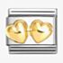 Nomination CLASSIC Composable Gold Raised Double Hearts Charm 030116/23