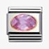 Nomination CLASSIC Gold Oval Faceted Cubic Zirconia Pink Charm 030601/003