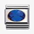 Nomination CLASSIC Gold Oval Faceted Cubic Zirconia Dark Blue Charm 030601/007