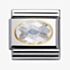 Nomination CLASSIC Gold Oval Faceted Cubic Zirconia White Charm 030601/010
