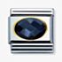 Nomination CLASSIC Gold Oval Faceted Cubic Zirconia Black Charm 030601/011