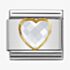 Nomination CLASSIC Gold White Heart Charm 030610/010