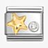 Nomination CLASSIC Stainless Steel & 18ct Yellow Gold Cubic Zirconia Star Charm 630301/01