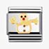 Nomination CLASSIC Gold Christmas White Snowman Charm 030225/04