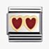 Nomination CLASSIC Gold Love Red Double Hearts Charm 030207/02