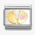 Nomination CLASSIC Gold Pink Baby Feet Charm 030272/85