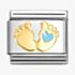 Nomination CLASSIC Gold Blue Baby Feet Charm 030272/86