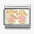 Nomination CLASSIC Gold & Pink Two Girl Sister Charm 030272/91
