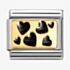 Nomination CLASSIC Gold & Black Hearts Charm 030284/68