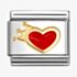 Nomination CLASSIC Stainless Steel & 18ct Yellow Gold Red Heart With Crown Charm 030207/54